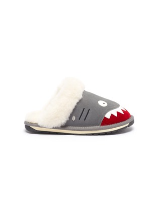 Main View - Click To Enlarge - EMU AUSTRALIA - 'Little Creatures Shark' toddler/kids slippers