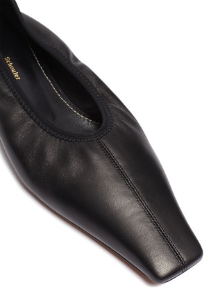 Detail View - Click To Enlarge - PROENZA SCHOULER - Square toe leather ballerina flats