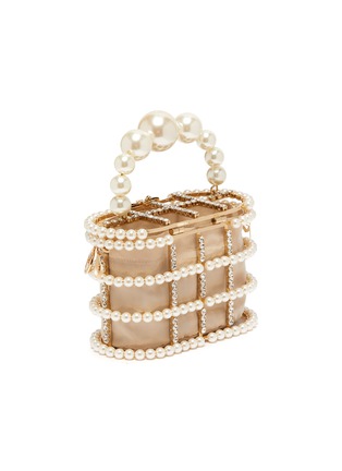 Detail View - Click To Enlarge - ROSANTICA - 'Holli Loulou' faux pearl handle clutch