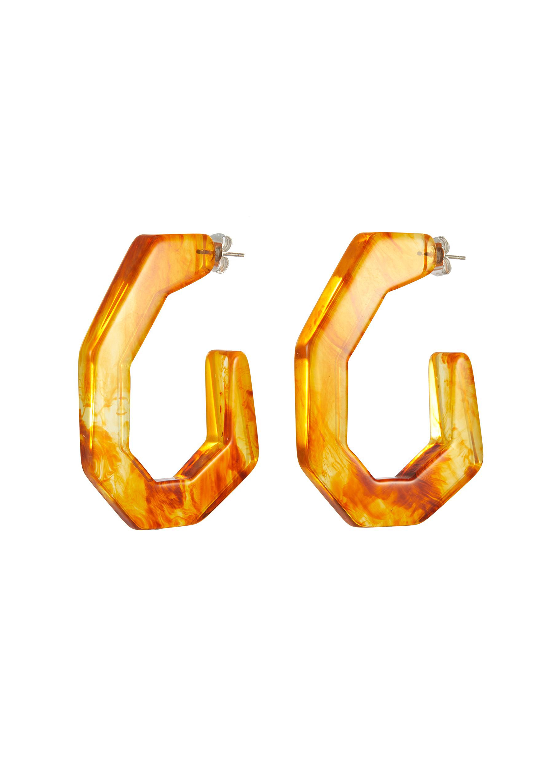 Rachel Comey 'baby Factor' Hoop Earrings In Orange
