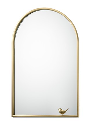 Main View - Click To Enlarge - GHIDINI 1961 - Brass Portrait Mirror With Birdie