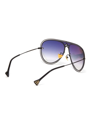 Figure View - Click To Enlarge - DONNIEYE - 'Peace' metal frame cutout aviator sunglasses