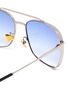 Detail View - Click To Enlarge - DONNIEYE - 'Fearless' square metal frame aviator sunglasses