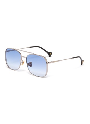 Main View - Click To Enlarge - DONNIEYE - 'Fearless' square metal frame aviator sunglasses