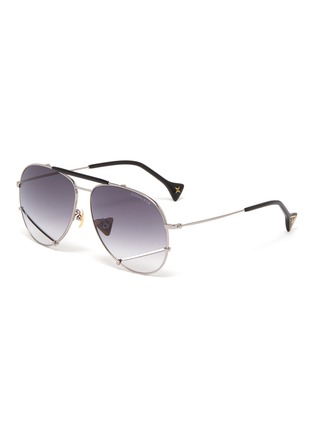 Main View - Click To Enlarge - DONNIEYE - 'Optimist' metal frame aviator sunglasses