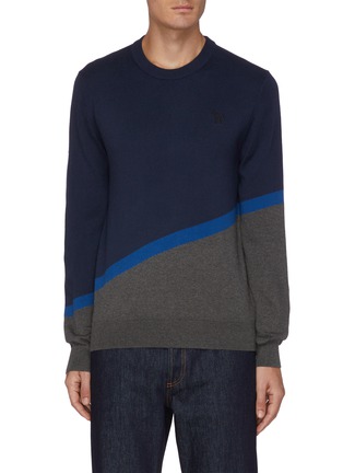 Main View - Click To Enlarge - PS PAUL SMITH - Contrast Colour Detail Crewneck Sweater