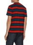 Back View - Click To Enlarge - PS PAUL SMITH - Stripe Crewneck Cotton T-Shirt