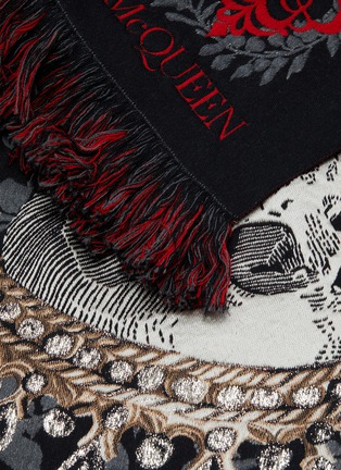 Detail View - Click To Enlarge - ALEXANDER MCQUEEN - 'Heart Skeleton' wool blend scarf