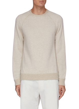 Main View - Click To Enlarge - VINCE - Birdseye wool-cashmere bend sweatshirt