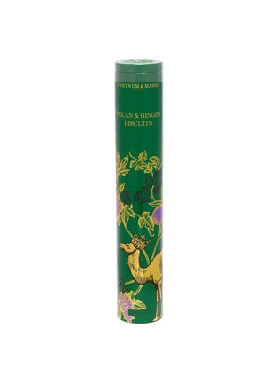 Main View - Click To Enlarge - FORTNUM & MASON - Christmas Pecan & Ginger Biscuit Tall Tin