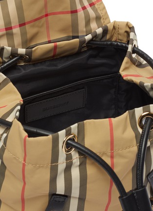 Detail View - Click To Enlarge - BURBERRY - 'The Rucksack' check print ECONYL® backpack