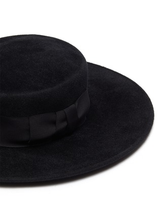 Detail View - Click To Enlarge - ERIC JAVITS - 'Wool Gaucho' string tie wide brim hat