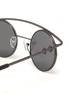 Detail View - Click To Enlarge - KAREN WAZEN - 'Retro XL' metal frame rounded sunglasses