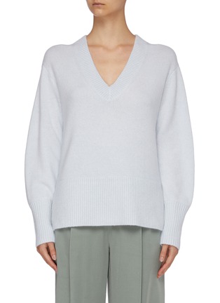 Main View - Click To Enlarge - VINCE - Rib high low hem knit sweater