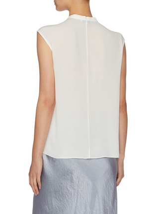 Back View - Click To Enlarge - VINCE - Sleeveless tie neck silk blouse