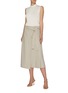 Figure View - Click To Enlarge - VINCE - Mock neck sleeveless pleated top