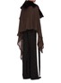 Back View - Click To Enlarge - KARL DONOGHUE - Lambskin trim felted cashmere scarf