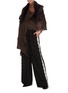 Figure View - Click To Enlarge - KARL DONOGHUE - Lambskin trim felted cashmere scarf