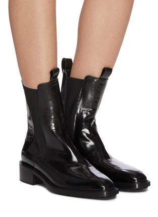 Figure View - Click To Enlarge - AEYDE - 'SIMONE' Patent Leather Chelsea Boots
