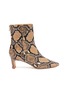 Main View - Click To Enlarge - AEYDE - 'Ivy' thin block heel snake embossed leather ankle boots