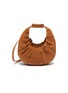Main View - Click To Enlarge - STAUD - 'Mini Soft Moon' ruched suede leather crossbody bag