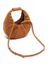 Figure View - Click To Enlarge - STAUD - 'Mini Soft Moon' ruched suede leather crossbody bag
