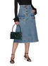 Figure View - Click To Enlarge - STAUD - 'Jackie' linked chain embellished croc-embossed leather baguette bag