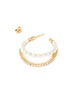 Detail View - Click To Enlarge - ROSANTICA - 'Nascondino' crystal pearl embellished hoop earrings