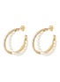 Main View - Click To Enlarge - ROSANTICA - 'Nascondino' crystal pearl embellished hoop earrings