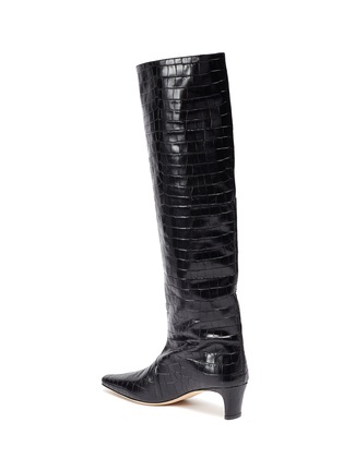 Detail View - Click To Enlarge - STAUD - 'WALLY' Croc Embossed leather Boots