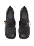 Detail View - Click To Enlarge - JW ANDERSON - Square Toe Block Heel Loafers with Charm