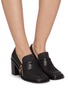 Figure View - Click To Enlarge - JW ANDERSON - Square Toe Block Heel Loafers with Charm