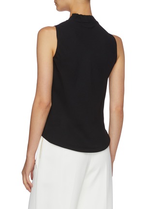 Back View - Click To Enlarge - THEORY - Cowl neck curved hem sleeveless silk top