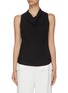 Main View - Click To Enlarge - THEORY - Cowl neck curved hem sleeveless silk top