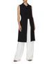 Figure View - Click To Enlarge - THEORY - Cowl neck curved hem sleeveless silk top