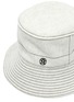 Detail View - Click To Enlarge - MAISON MICHEL - 'Angele' Logo Embellished Topstitch Wool Bucket Hat