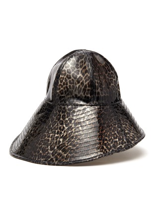 Figure View - Click To Enlarge - MAISON MICHEL - 'Julianne' Leopard Print PVC Bucket Hat