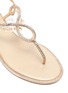 Detail View - Click To Enlarge - RENÉ CAOVILLA - Satin chandelier strass flat thong sandal