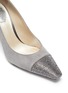 Detail View - Click To Enlarge - RENÉ CAOVILLA - Strass embellished cap-toe suede pumps