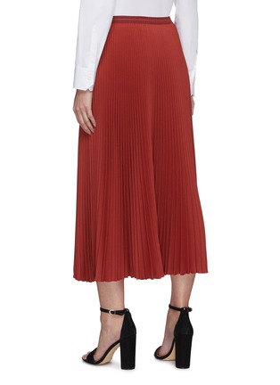 Back View - Click To Enlarge - PRADA - Elastic waistband pleated twill midi skirt