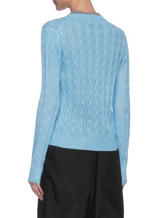 Back View - Click To Enlarge - PRADA - See through soft mohair knit cardigan