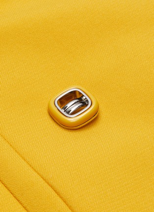 Detail View - Click To Enlarge - PRADA - 'Toile Natte' mini wrap skirt