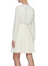 Back View - Click To Enlarge - THEORY - Half Pleat Collarless Long Sleeve Shirt Dress