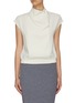 Main View - Click To Enlarge - THEORY - Button neck cap sleeve elastic hem top