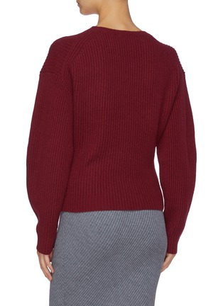 Back View - Click To Enlarge - THEORY - V-neck ribbed knit sweater