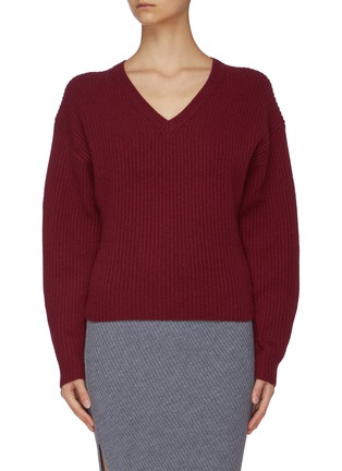 Main View - Click To Enlarge - THEORY - V-neck ribbed knit sweater