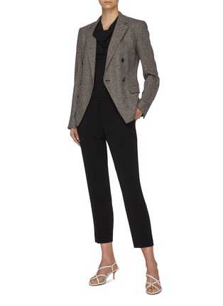 Figure View - Click To Enlarge - THEORY - Check notch lapel double breasted blazer