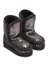 Figure View - Click To Enlarge - MOU - 'Eskimo Tall' microglitter leather toddler winter boots