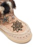 Detail View - Click To Enlarge - MOU - 'Eskimo Short' star patches and mink fur kids winter boots