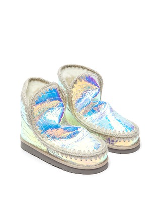 Detail View - Click To Enlarge - MOU - 'Eskimo 18 Short' iridescent winter boots